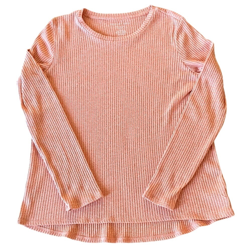 American Eagle Outfitters Peachy Coral Ribbed Sweater